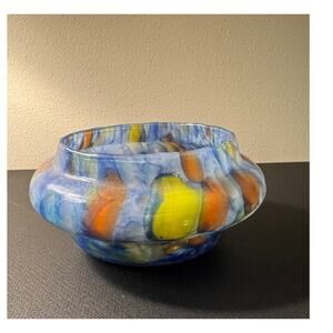 Colorful Art Glass Jewelry Dish / Trinket Bowl- Handmade in Italy